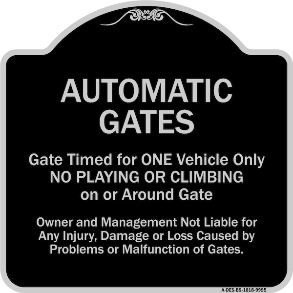 Designer Series-Automatic Gates Gate Timed For One Vehicle Only, 18" x 18", BS-1818-9995